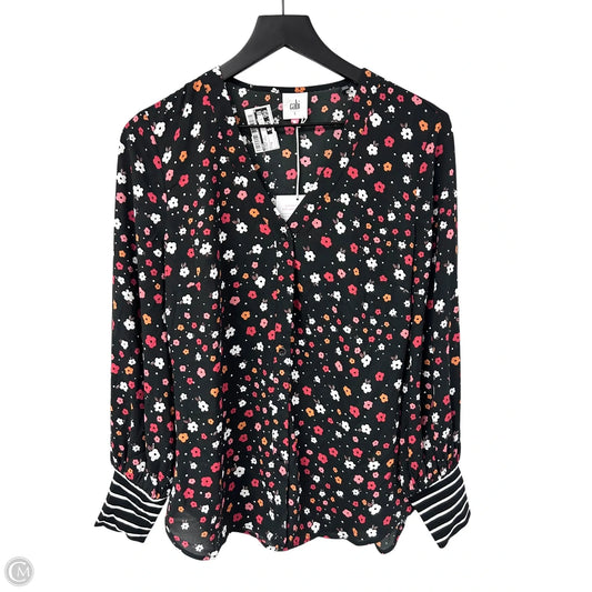 Blouse Long Sleeve By Cabi In Floral Print, Size: S