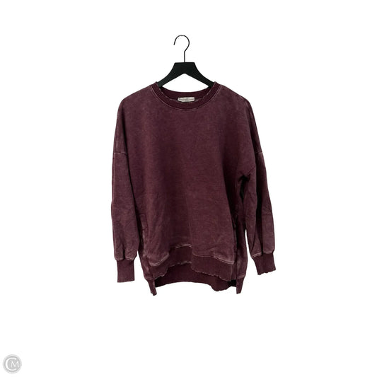 Sweatshirt Crewneck By Zenana Outfitters In Purple, Size: M