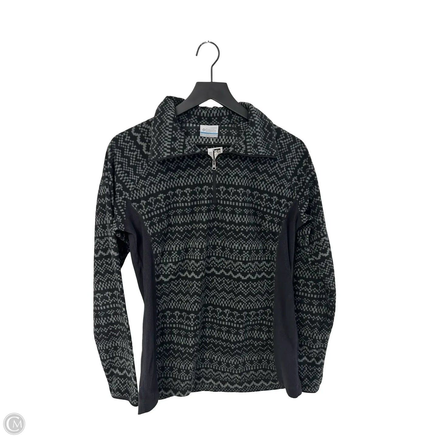 Sweatshirt Collar By Columbia In Black & Grey, Size: L