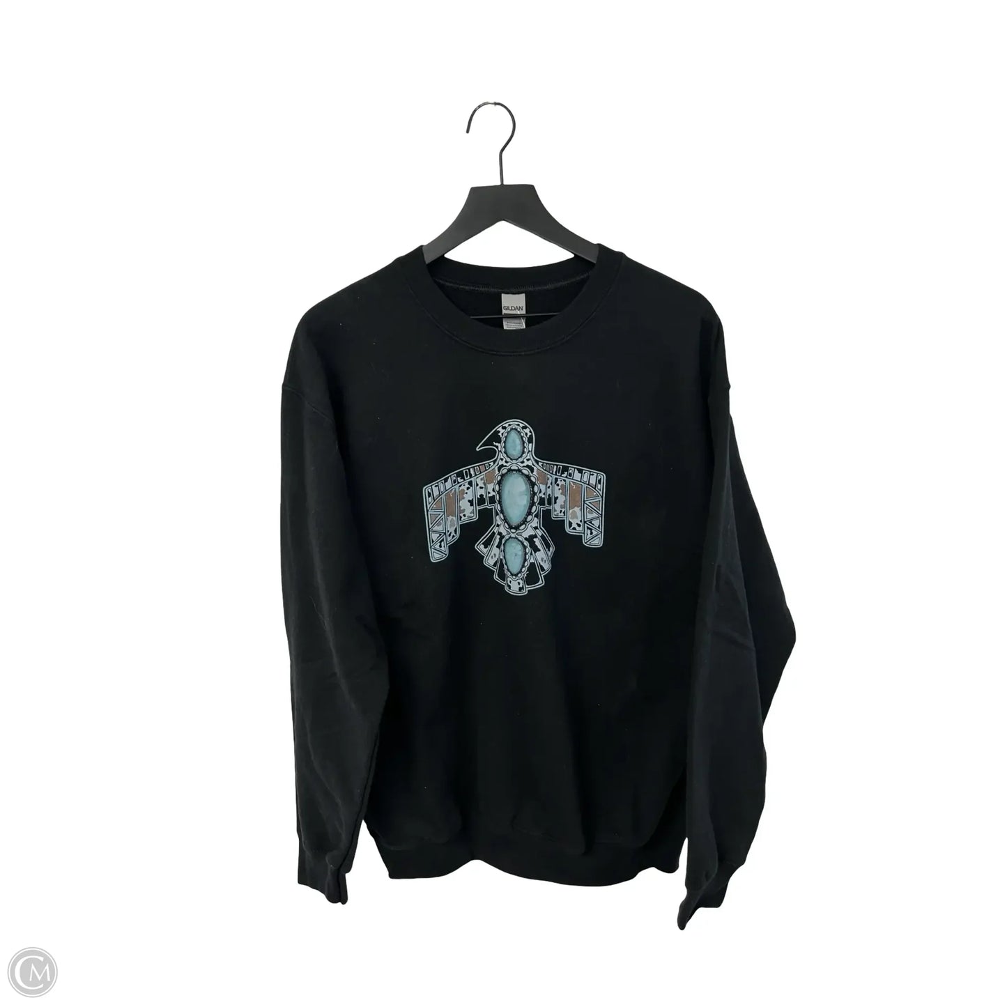 Sweatshirt Crewneck By Gildan In Black, Size: L