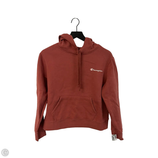 Sweatshirt Hoodie By Champion In Pink, Size: S