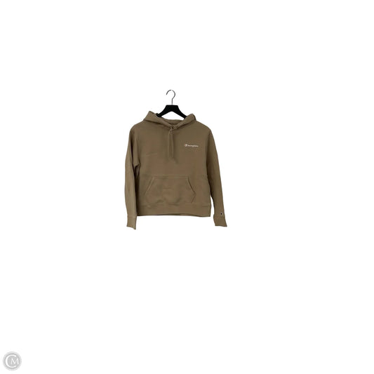 Sweatshirt Hoodie By Champion In Tan, Size: S
