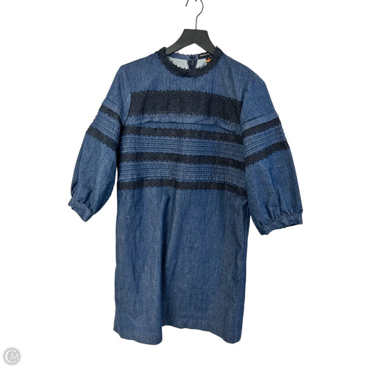 Dress Casual Midi By Banana Republic In Blue Denim, Size: 10