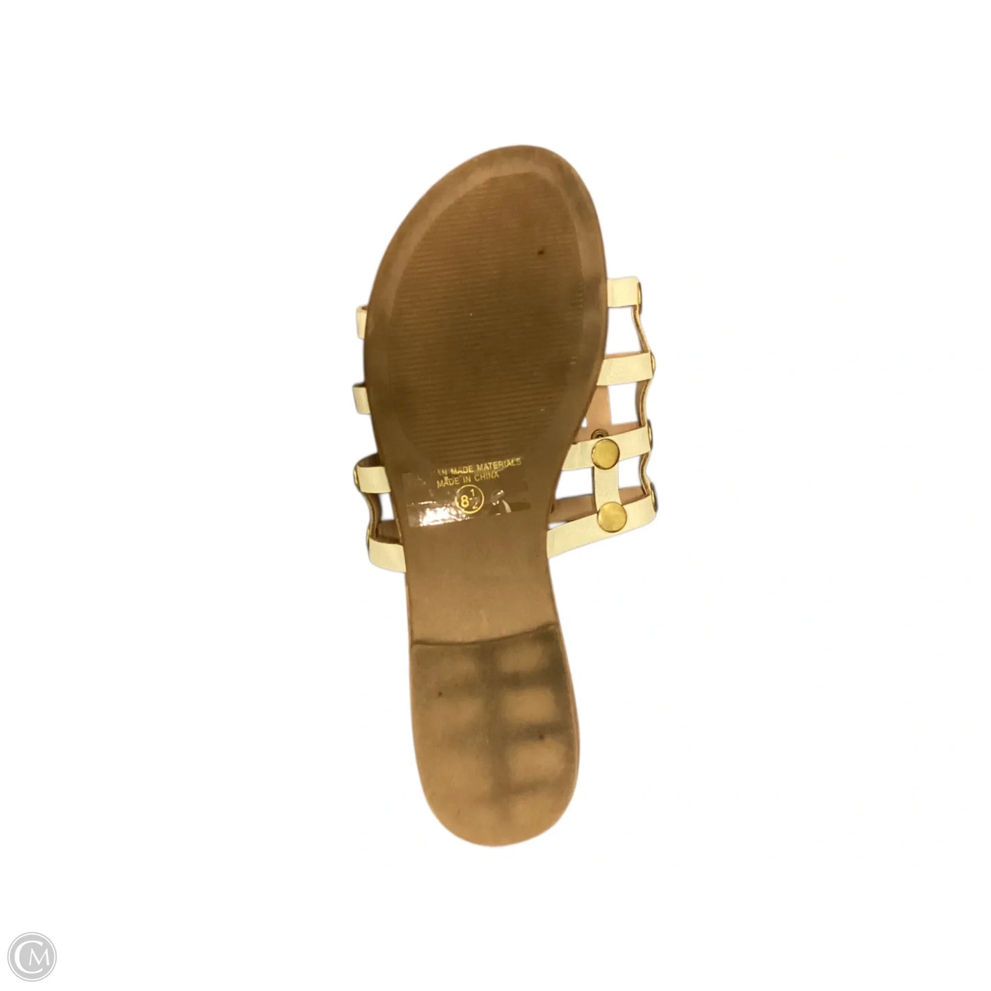 Sandals Flats By Nature Breeze In Gold & White, Size: 8.5