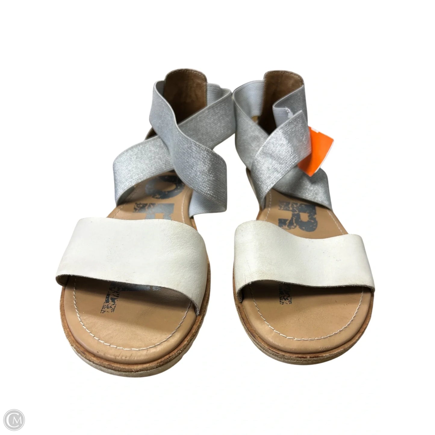 Sandals Flats By Sorel In Grey & White, Size: 10