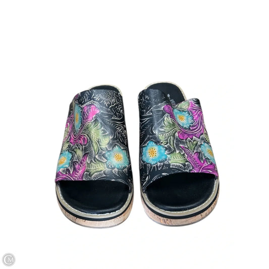 Sandals Flats By Spring Step In Floral Print, Size: 6.5