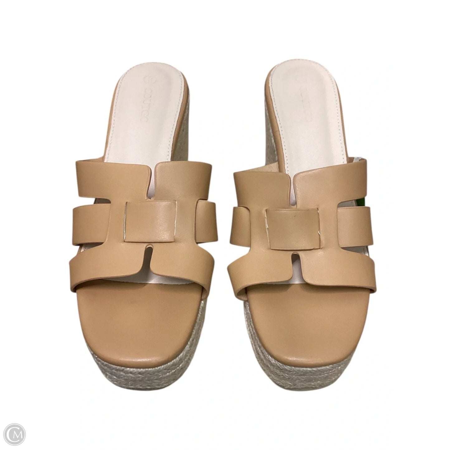Sandals Heels Wedge By Clothes Mentor In Brown, Size: 9