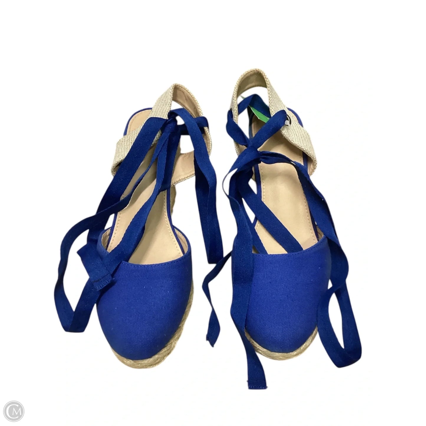 Shoes Heels Wedge By Cmf In Blue, Size: 9