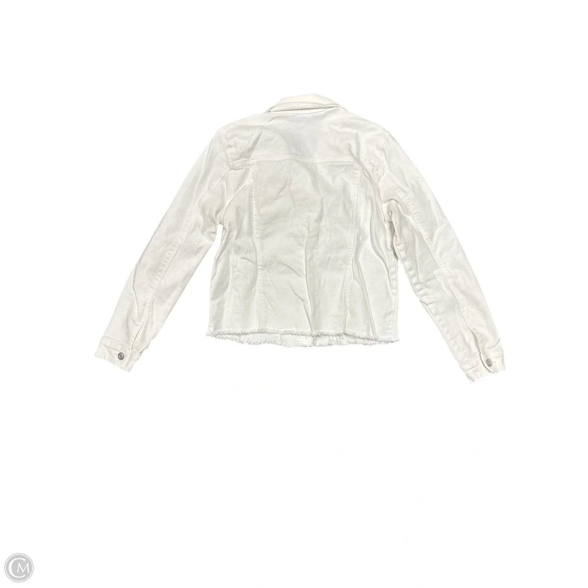 Jacket Denim By Baccini In White Denim, Size: M