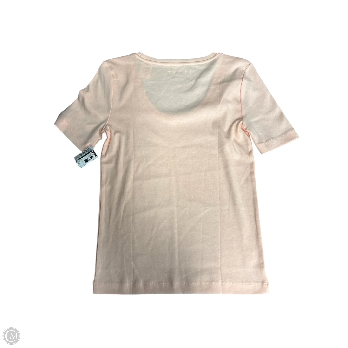 Top Short Sleeve Basic By Loft In Peach, Size: M