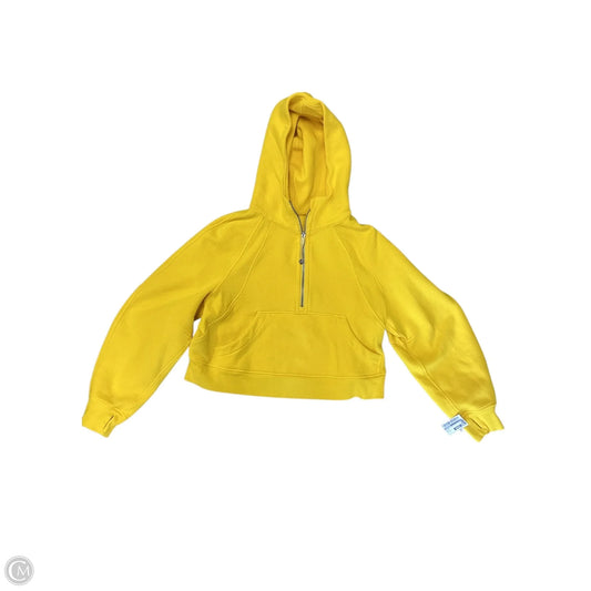 Athletic Sweatshirt Hoodie By Lululemon In Yellow, Size: Xs