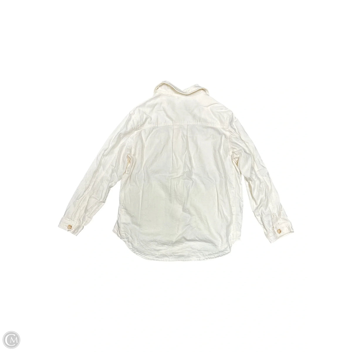 Jacket Denim By Liverpool In White Denim, Size: M
