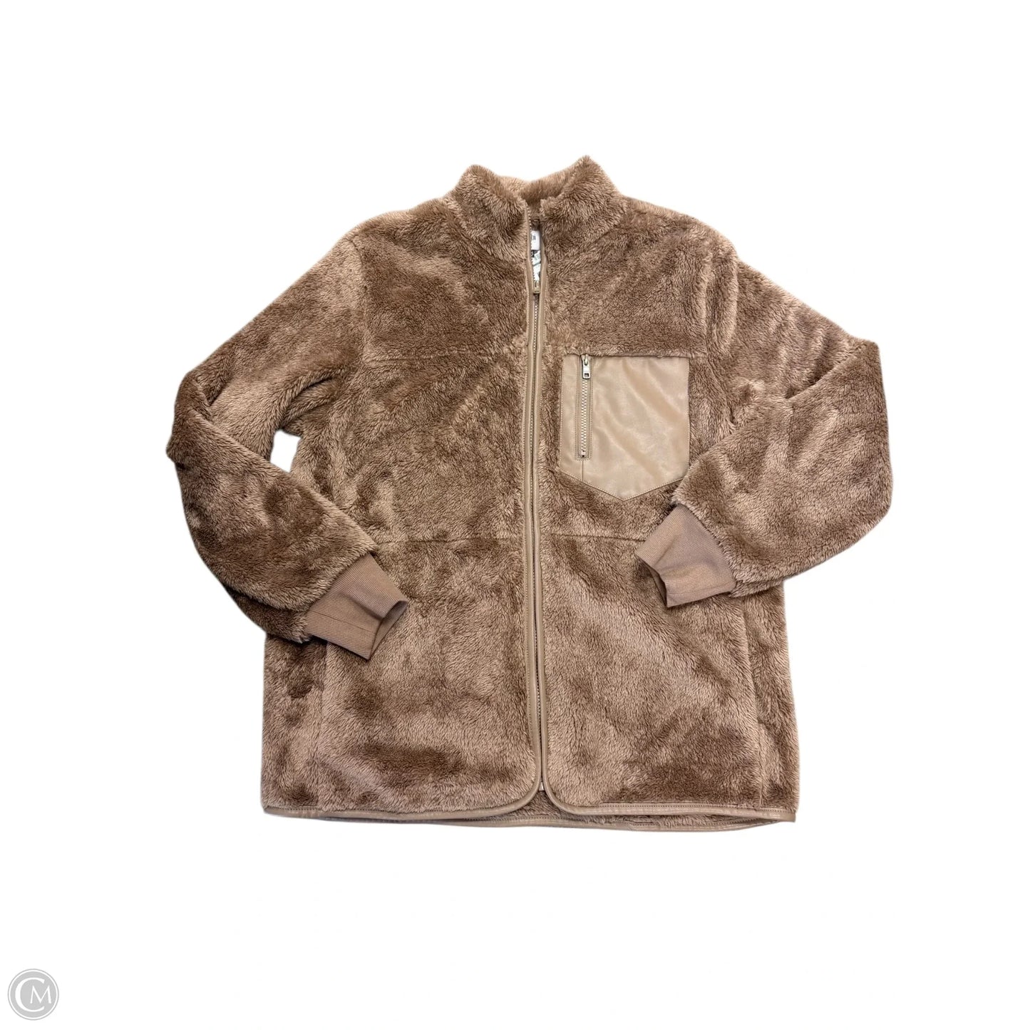 Jacket Faux Fur & Sherpa By Cabi In Brown, Size: S