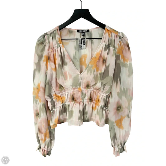 Top Long Sleeve By Steve Madden In Multi-colored, Size: M
