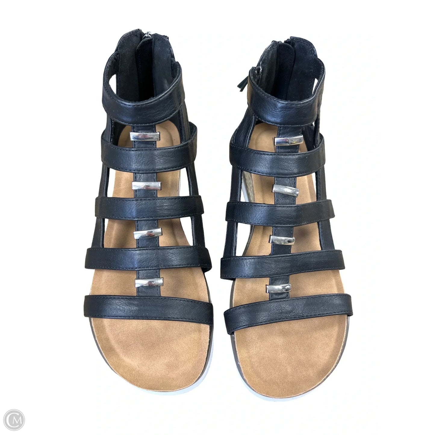 Sandals Heels Wedge By Corkys In Black, Size: 9