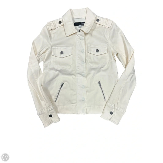Jacket Denim By Kut In Cream Denim, Size: S