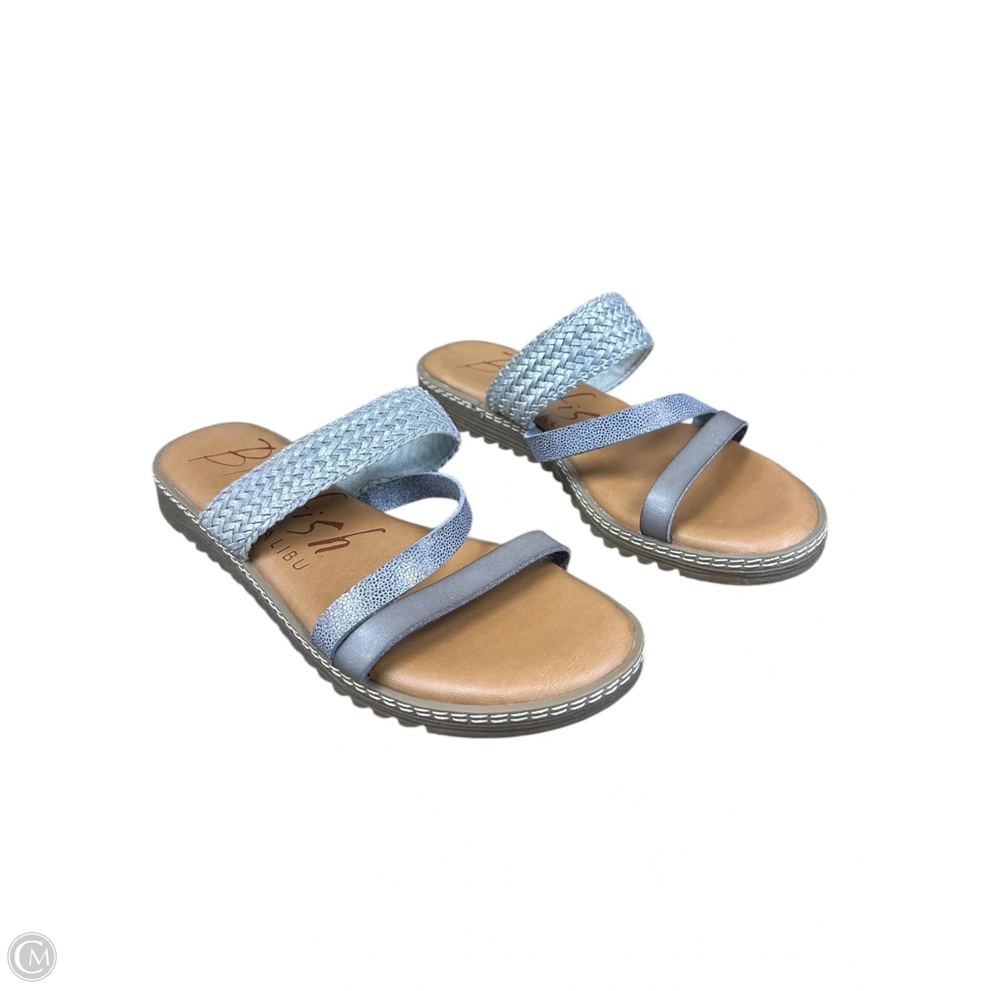 Sandals Flats By Blowfish In Silver, Size: 7.5