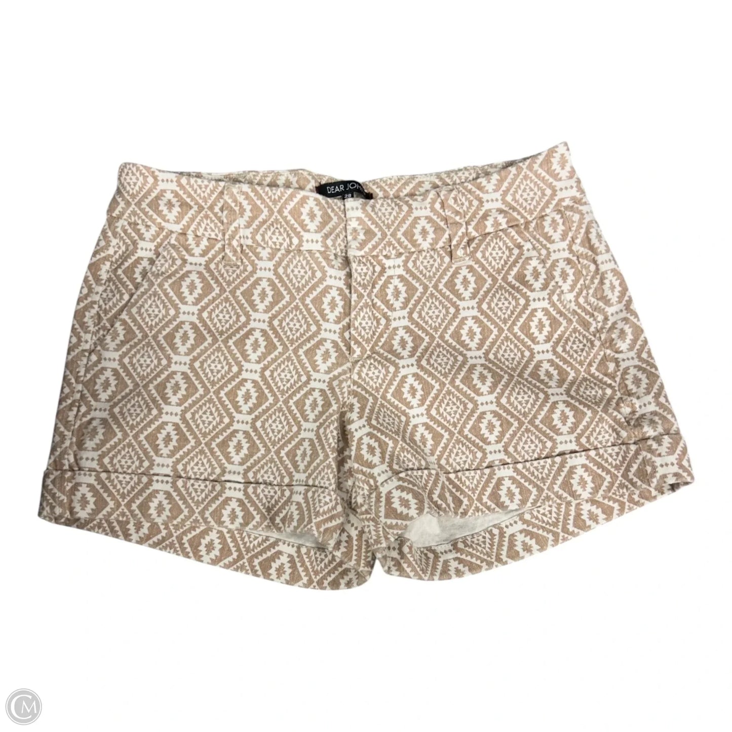 Shorts By Dear John In Tan & White, Size: 6
