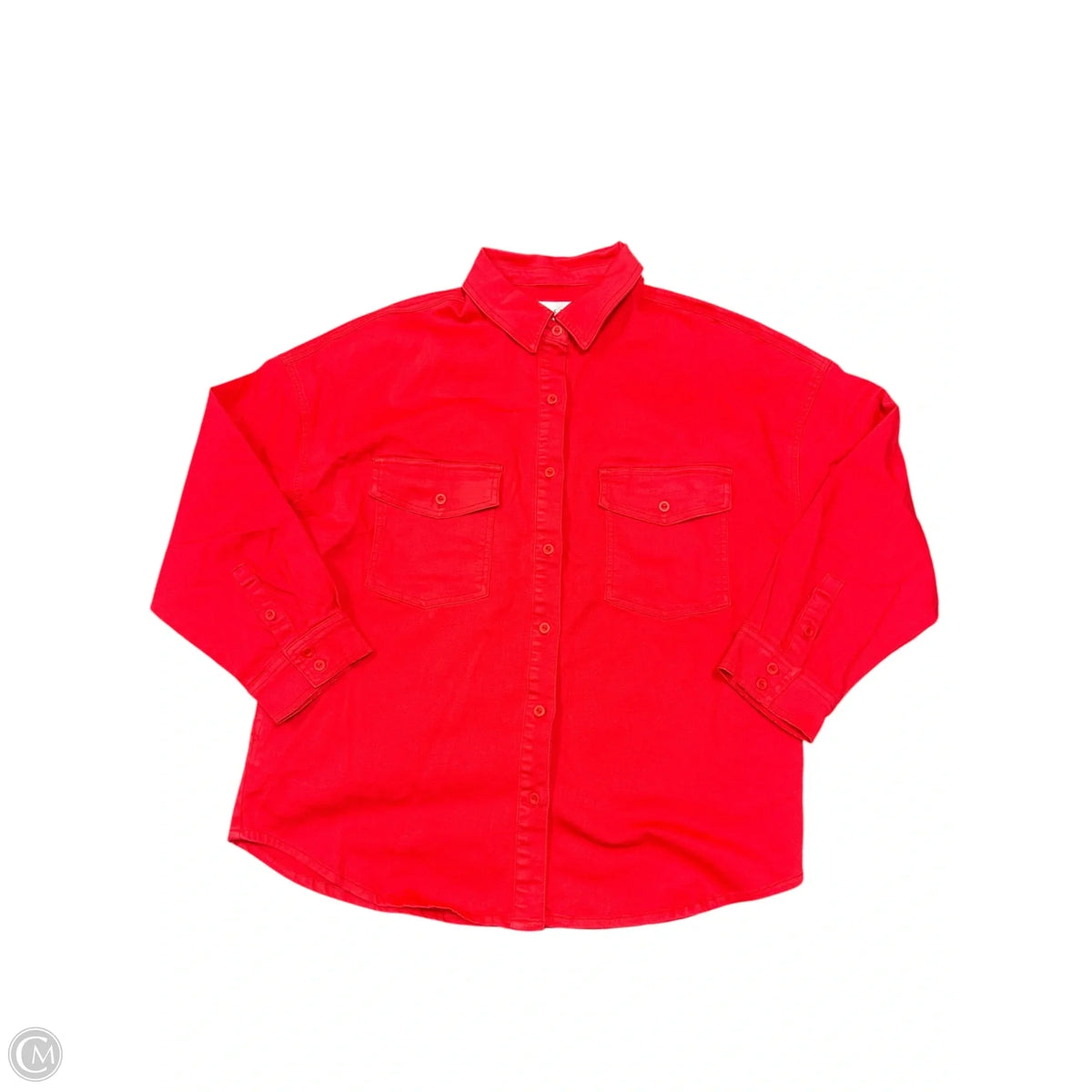 Jacket Denim By Risen In Red Denim, Size: M