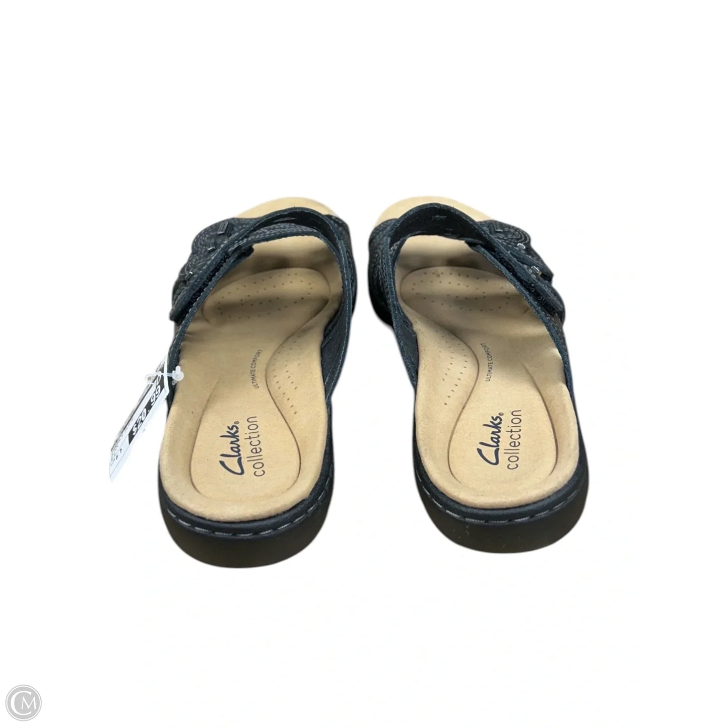 Sandals Flats By Clarks In Black, Size: 8.5