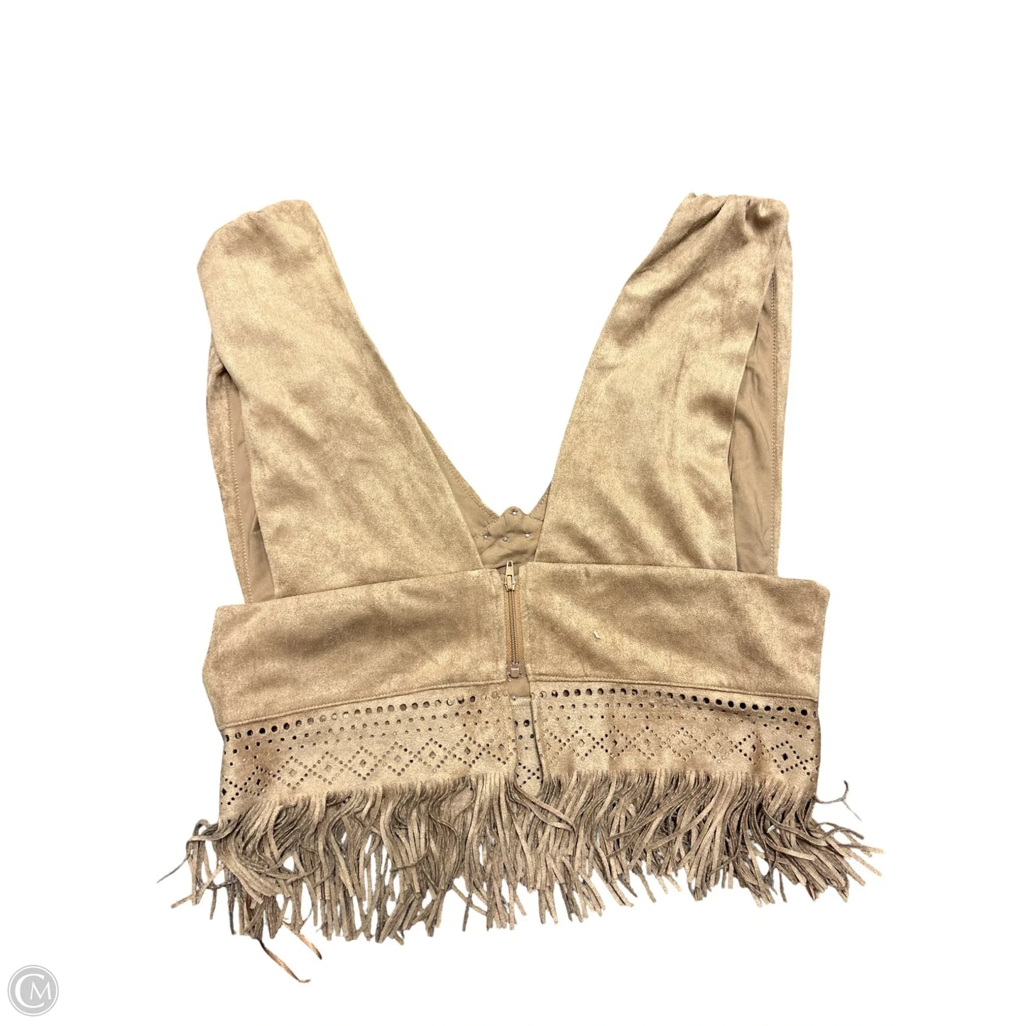 Top Sleeveless By Blue B In Brown, Size: L