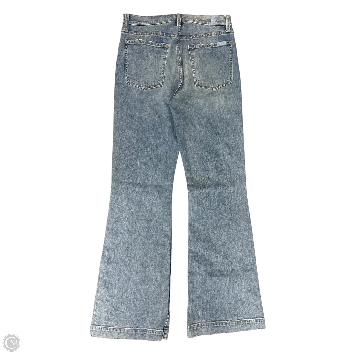 Jeans Boot Cut By 7 For All Mankind In Blue Denim, Size: 10