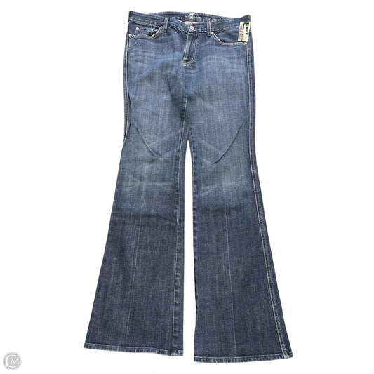 Jeans Boot Cut By 7 For All Mankind In Blue Denim, Size: 12