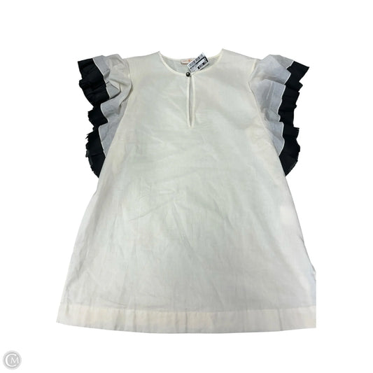 Top Short Sleeve Designer By Tory Burch In Black & White, Size: 6