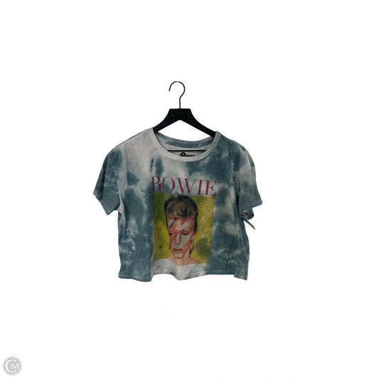 Top Short Sleeve Basic By Clothes Mentor In Blue & White, Size: L