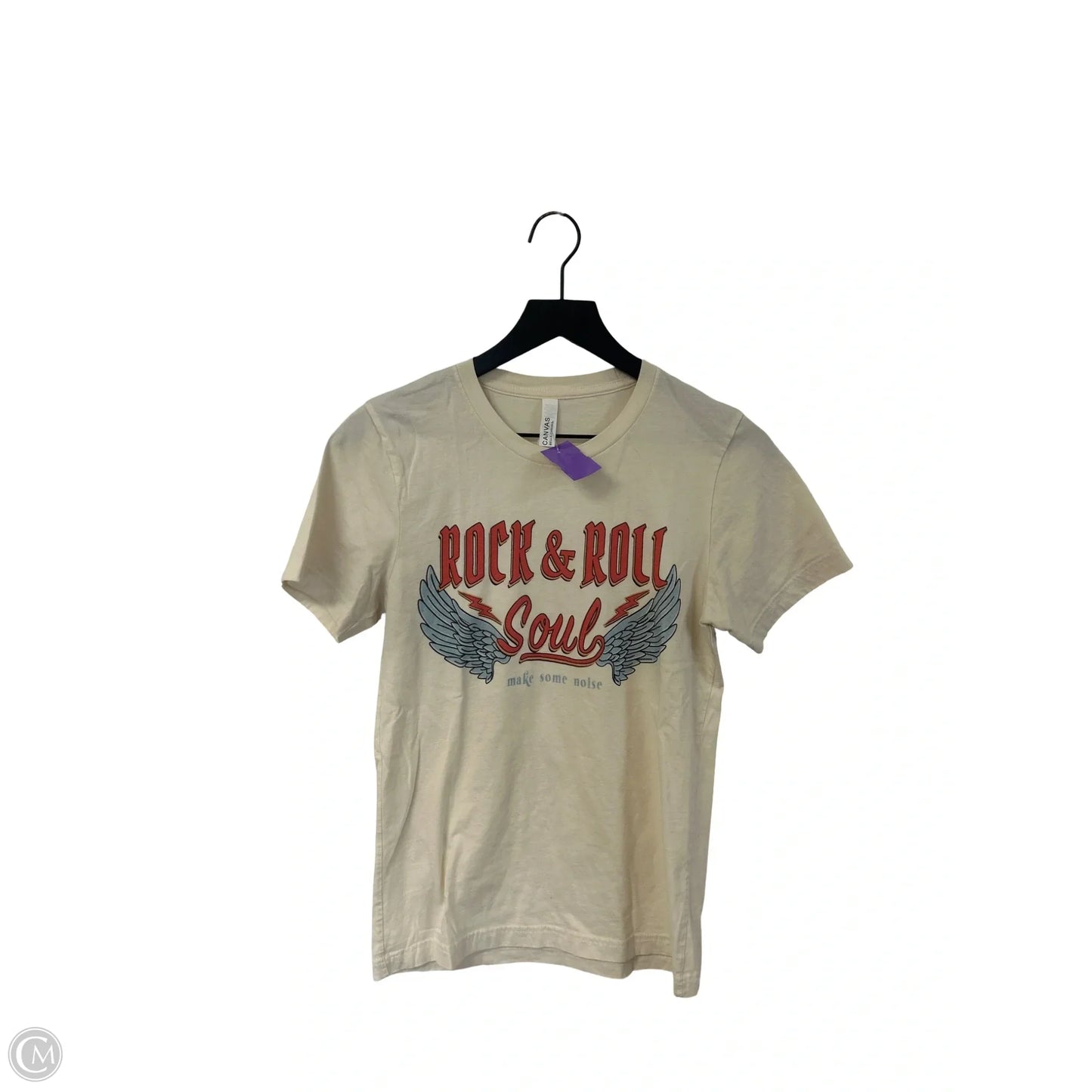 Top Short Sleeve Basic By Bella + Canvas In Cream, Size: S