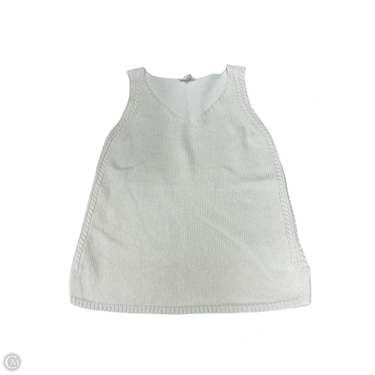 Vest Sweater By Tribal In Ivory, Size: Xs