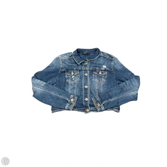 Jacket Denim By Charlie B In Blue Denim, Size: L