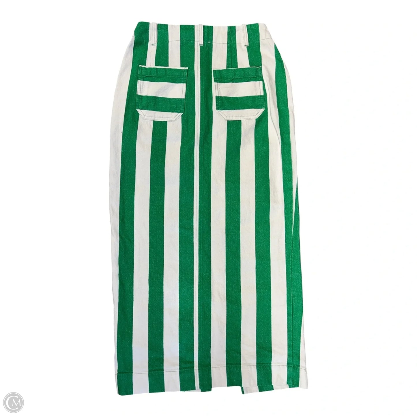 Skirt Maxi By Double Zero In Green & White, Size: S