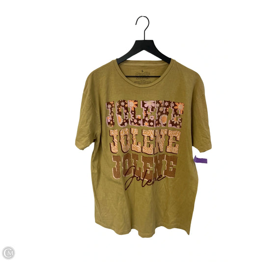 Top Short Sleeve By Clothes Mentor In Yellow, Size: L