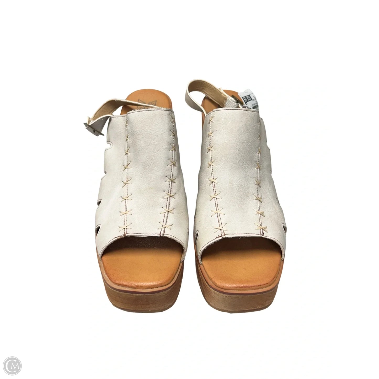 Sandals Heels Block By Cmc In Cream, Size: 9