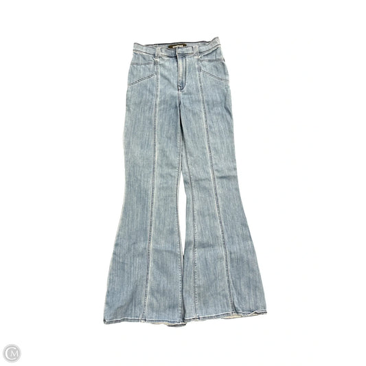 Jeans Flared By Express In Blue Denim, Size: 4