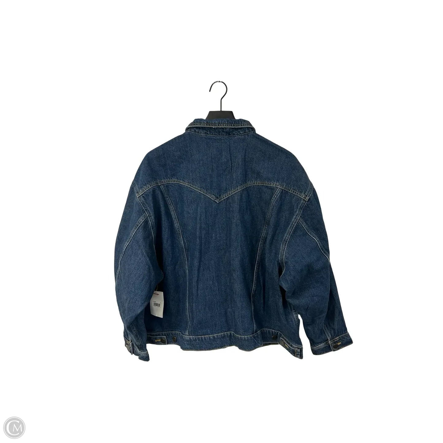 Jacket Denim By Wrangler In Blue Denim, Size: Xl