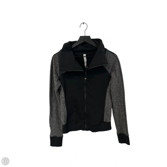 Athletic Jacket By Lululemon In Black & White, Size: 8