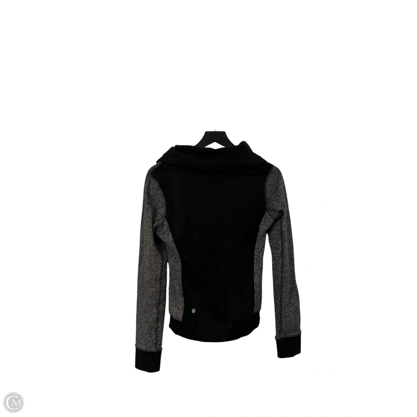 Athletic Jacket By Lululemon In Black & White, Size: 8