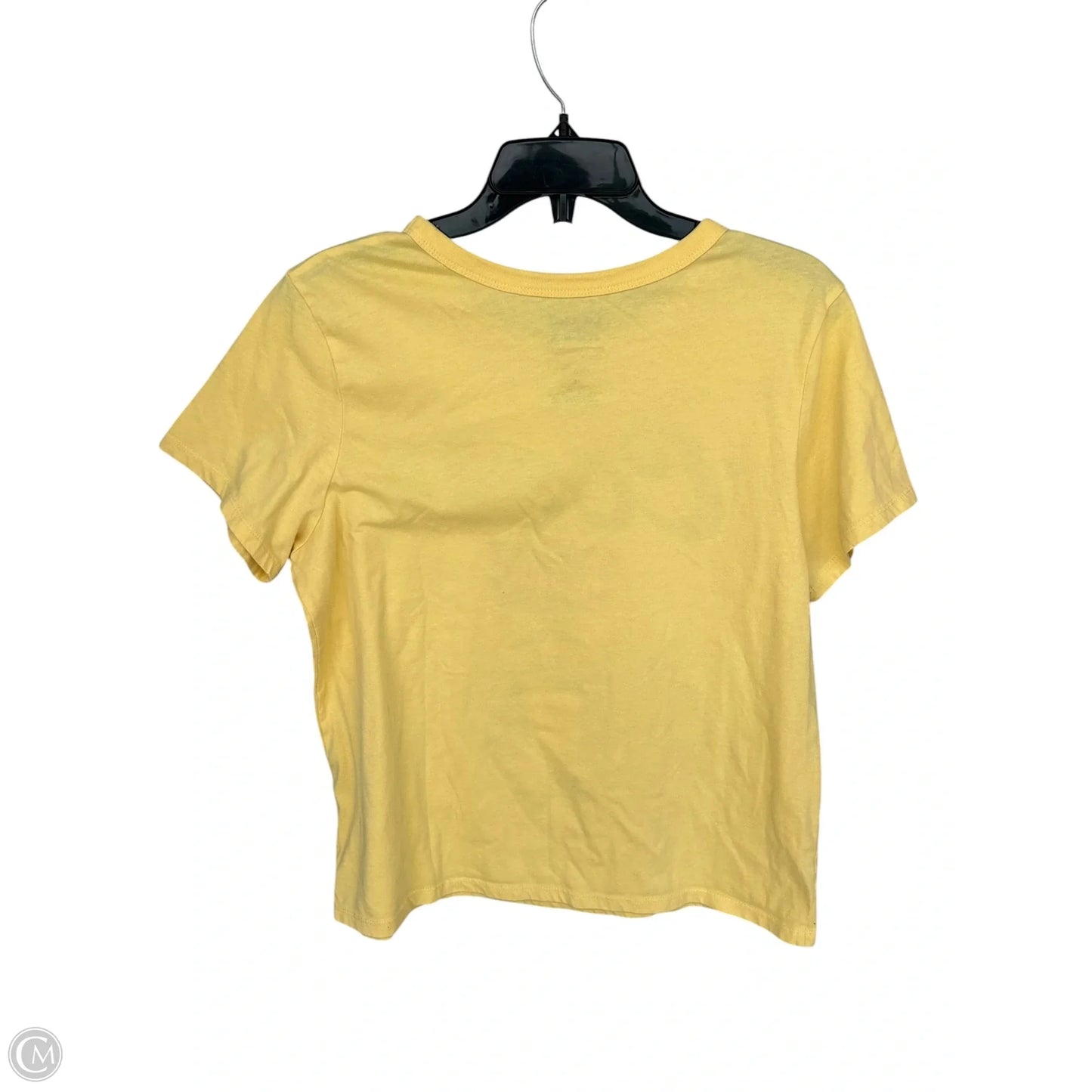 Top Short Sleeve Basic By Clothes Mentor In Yellow, Size: L