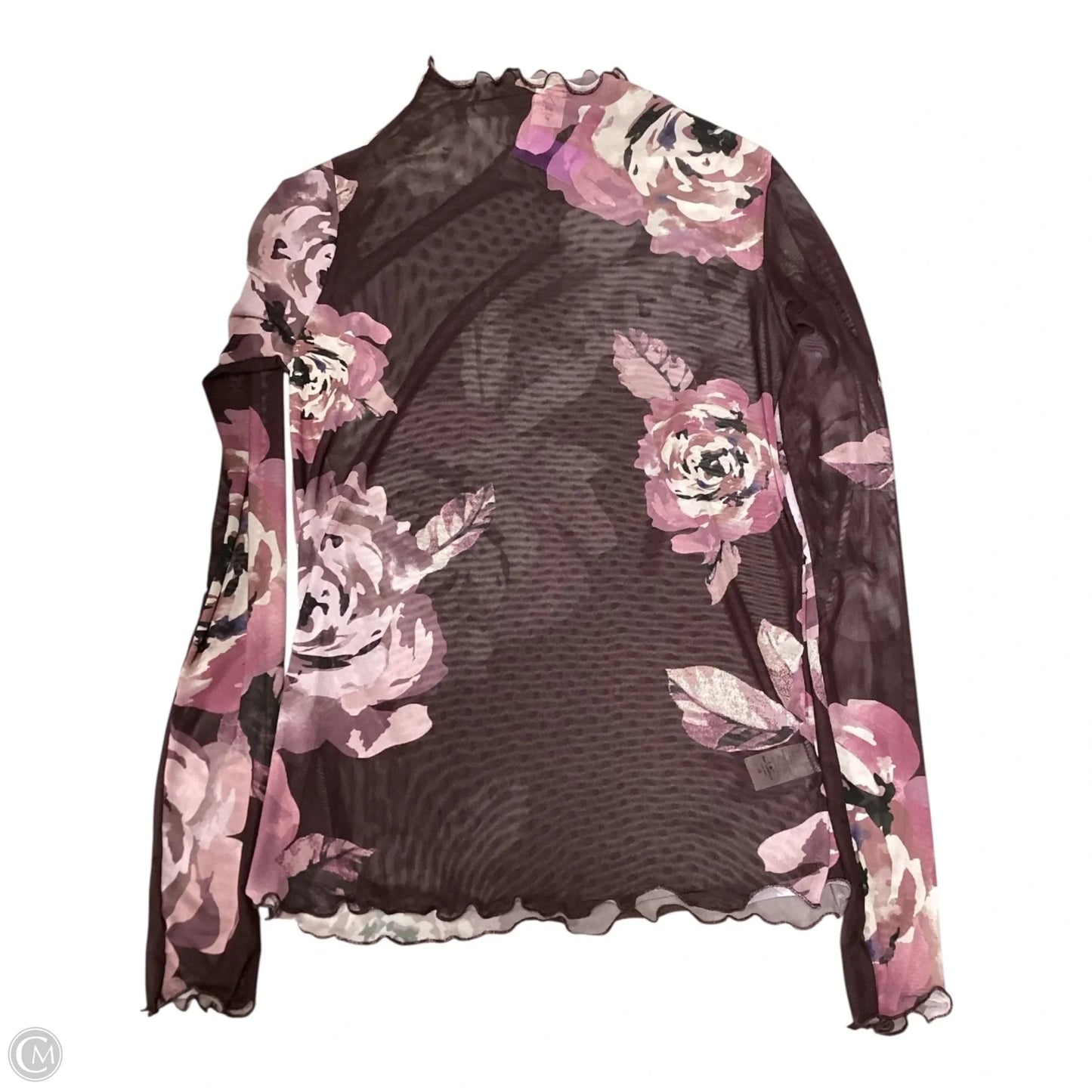 Top Long Sleeve By Like Love In Floral Print, Size: 1x