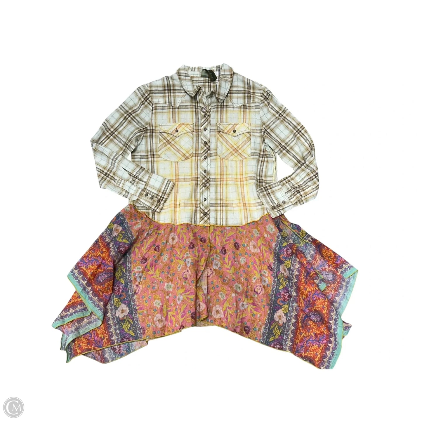 Blouse Long Sleeve By Aratta Silent Journey In Floral Print, Size: M