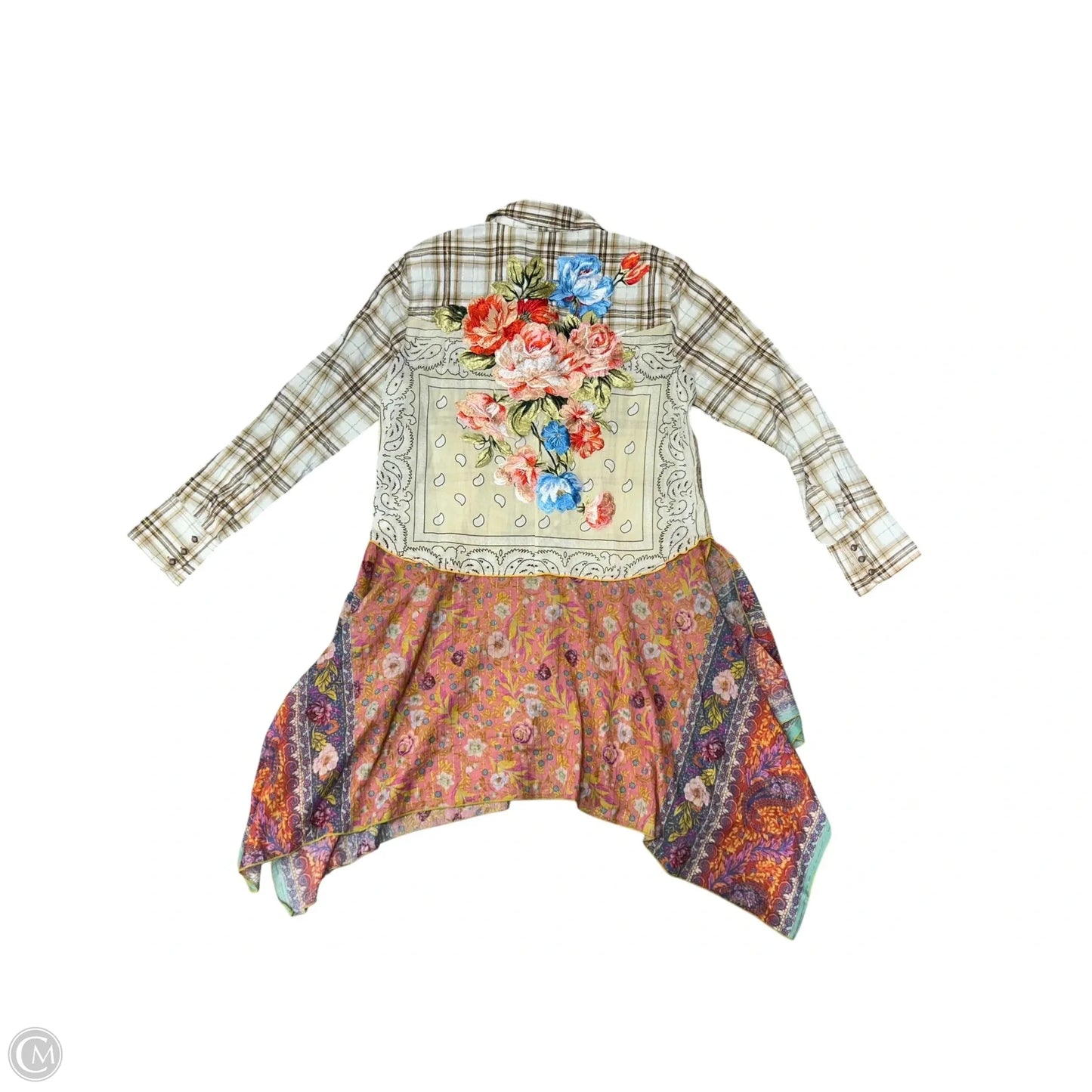 Blouse Long Sleeve By Aratta Silent Journey In Floral Print, Size: M