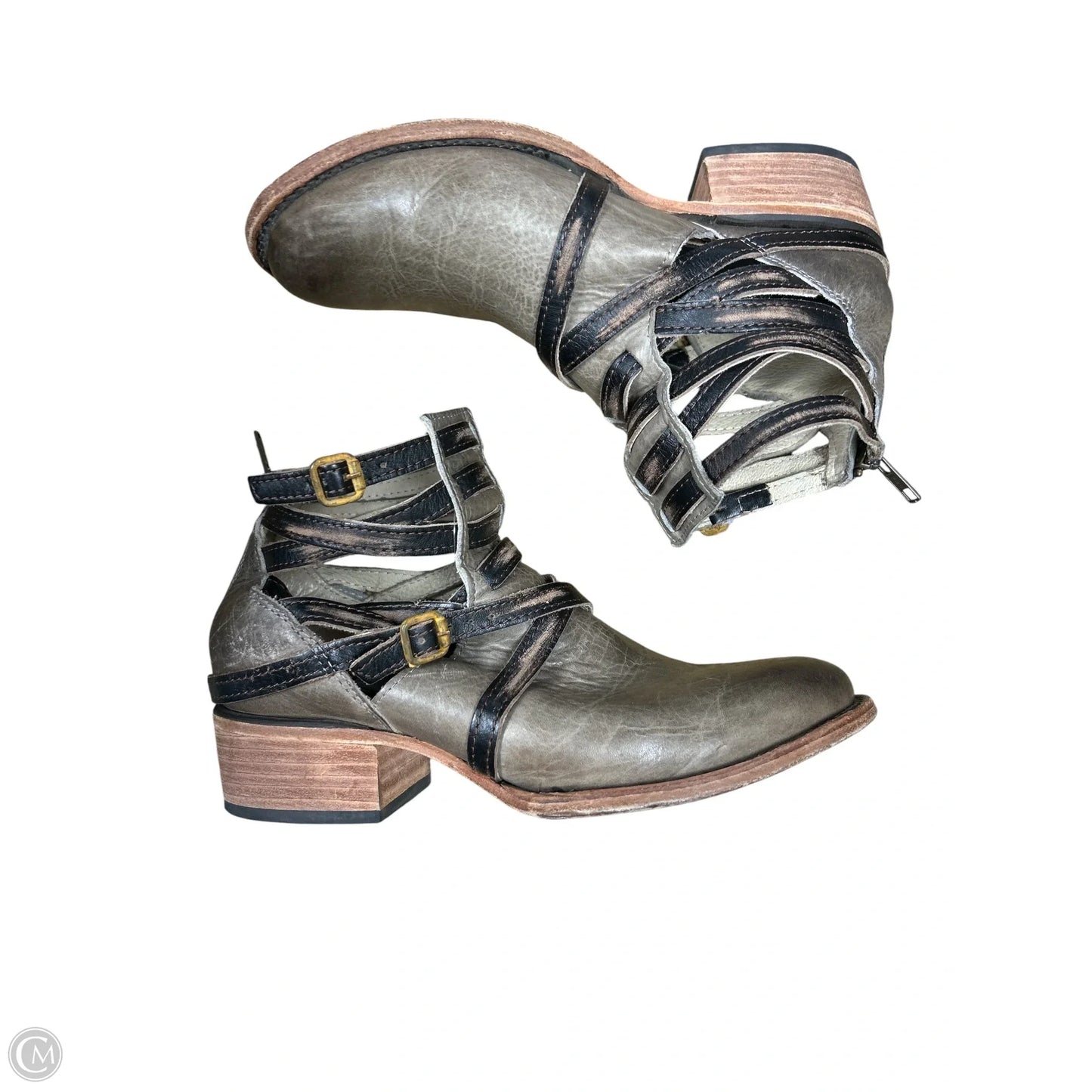 Boots Leather By Freebird In Taupe, Size: 7