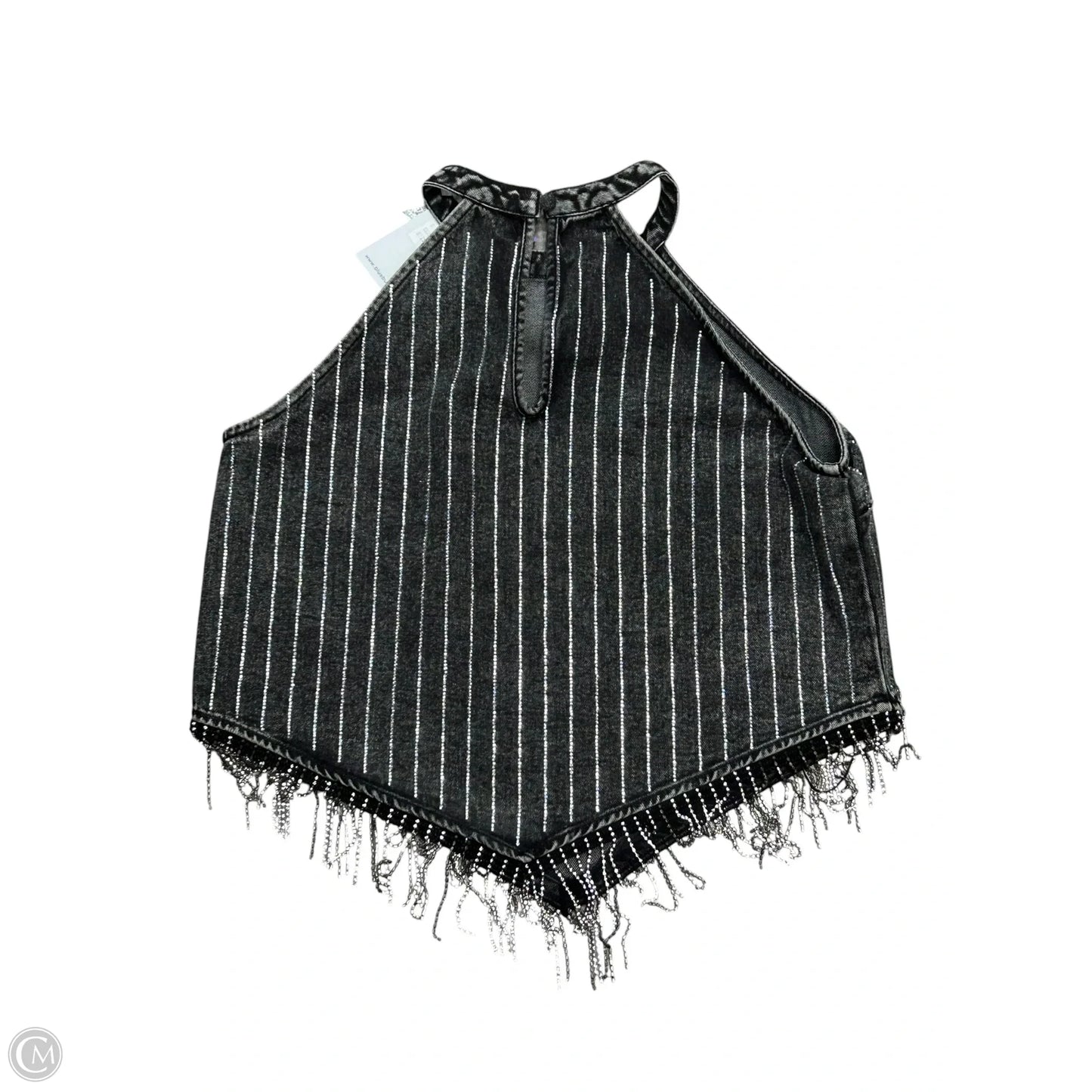 Top Sleeveless By Blue B In Black Denim, Size: S