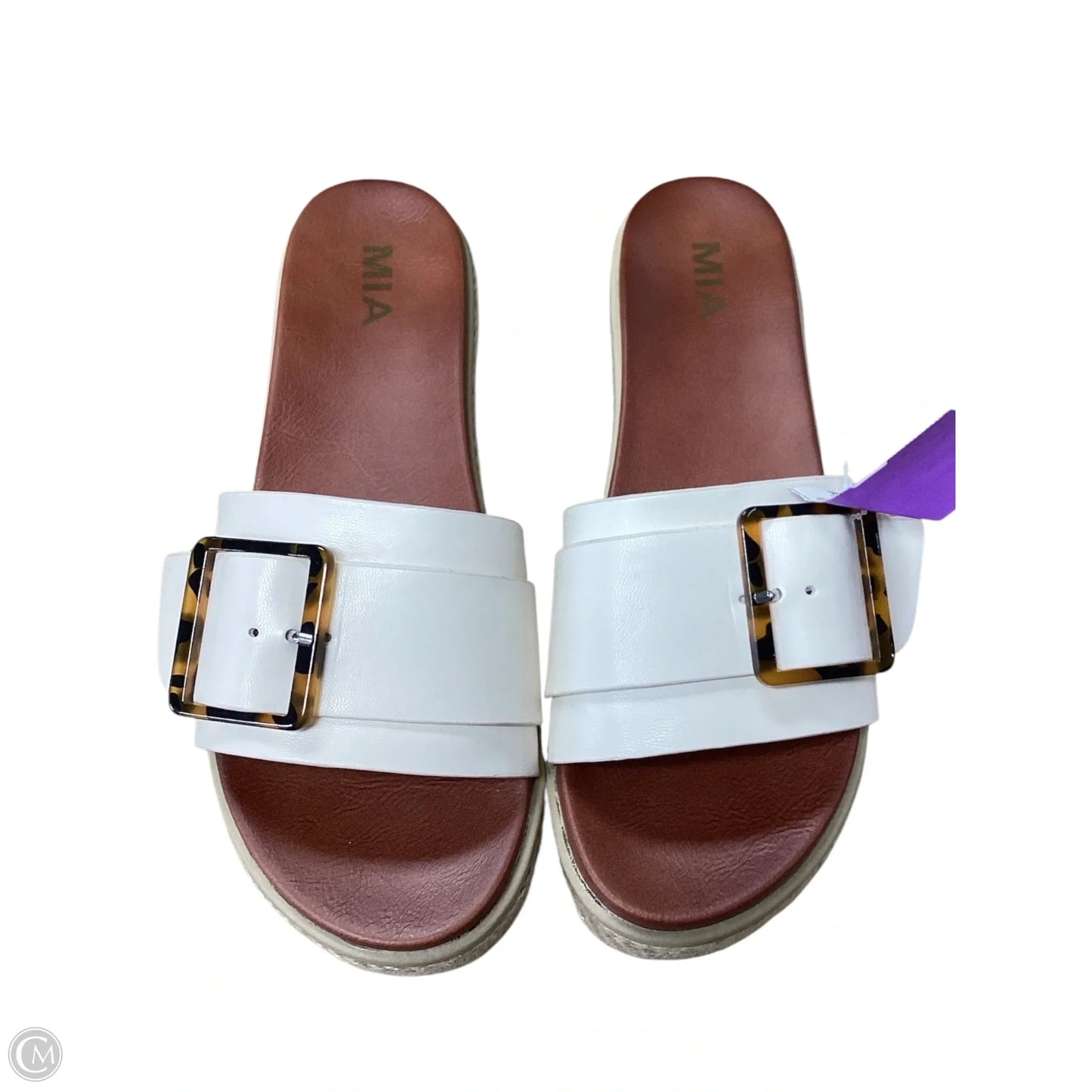 Sandals Flats By Mia In Cream, Size: 9