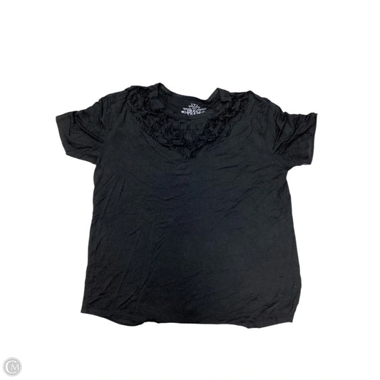 Top Short Sleeve By Crazy Train In Black, Size: Xl