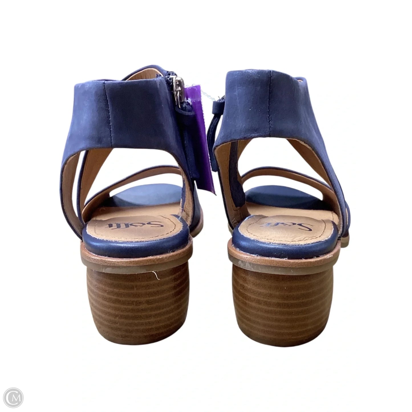 Sandals Heels Block By Sofft In Navy, Size: 8.5