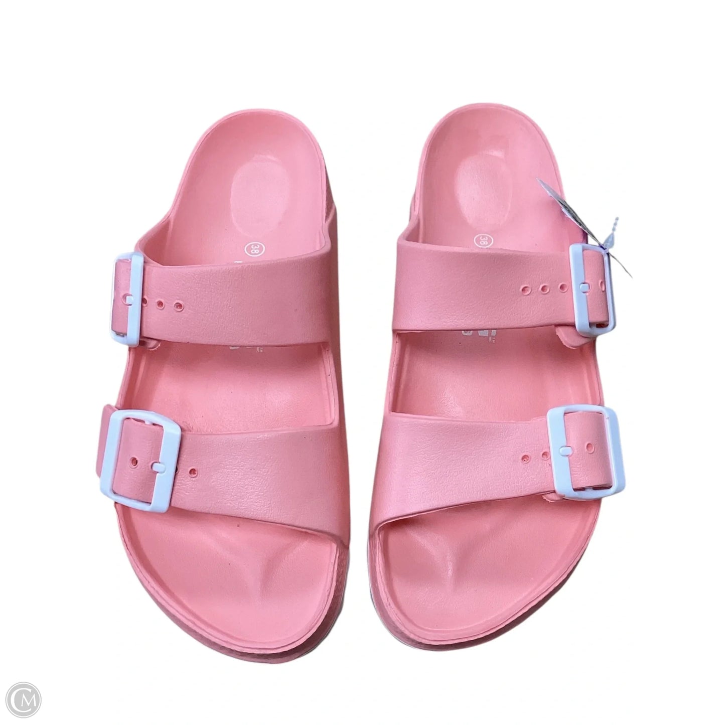 Sandals Flats By Clothes Mentor In Pink, Size: 7.5