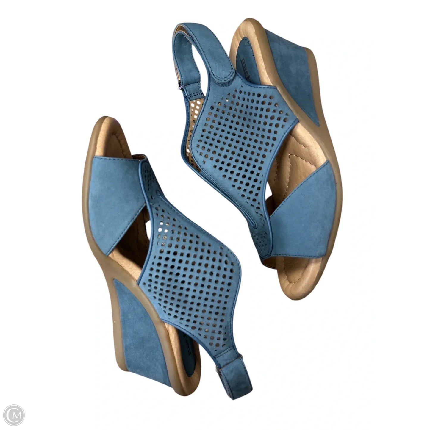Sandals Heels Wedge By Earth In Blue, Size: 8